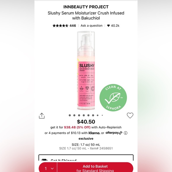 InnBeauty Project Slushy Serum Moisturizer Crush Infused with Bakuchiol 20ml - Picture 2 of 2